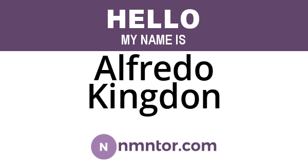 Alfredo Kingdon