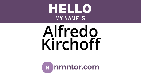 Alfredo Kirchoff
