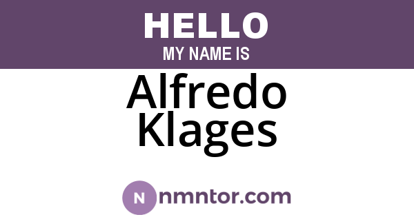 Alfredo Klages
