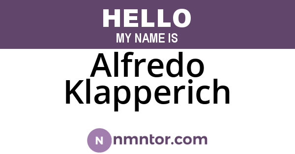 Alfredo Klapperich