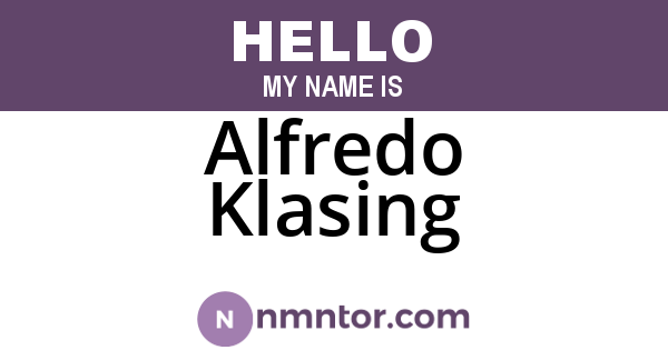 Alfredo Klasing
