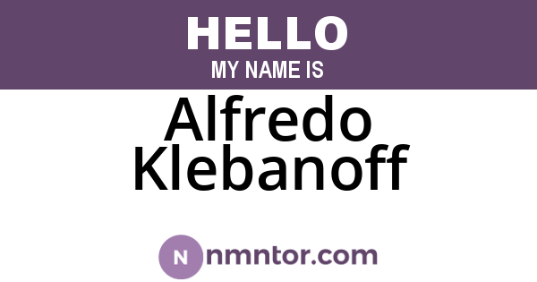 Alfredo Klebanoff
