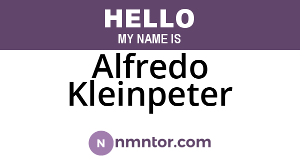 Alfredo Kleinpeter