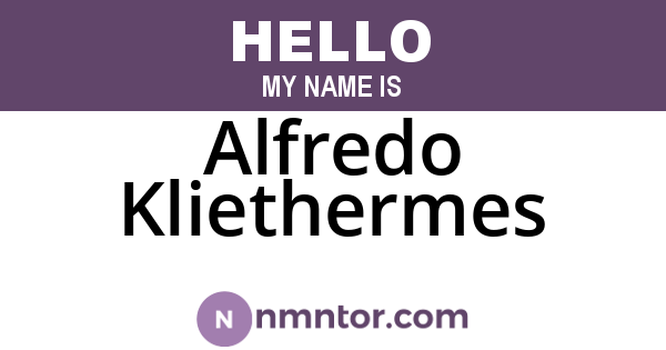 Alfredo Kliethermes