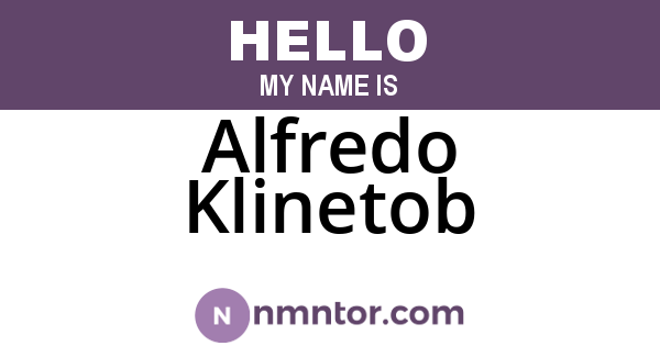 Alfredo Klinetob