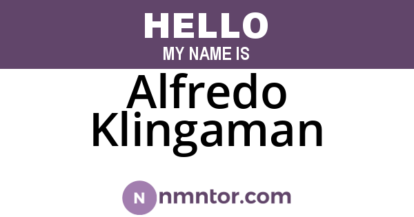 Alfredo Klingaman