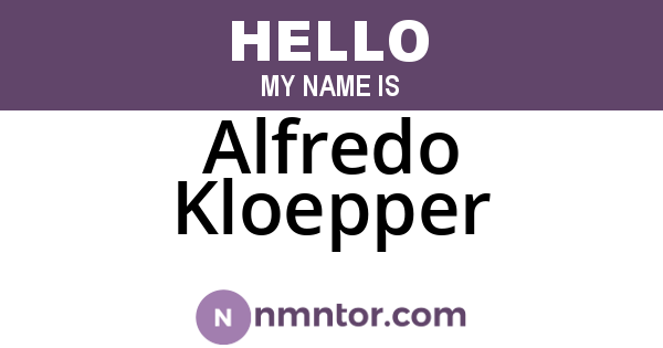 Alfredo Kloepper