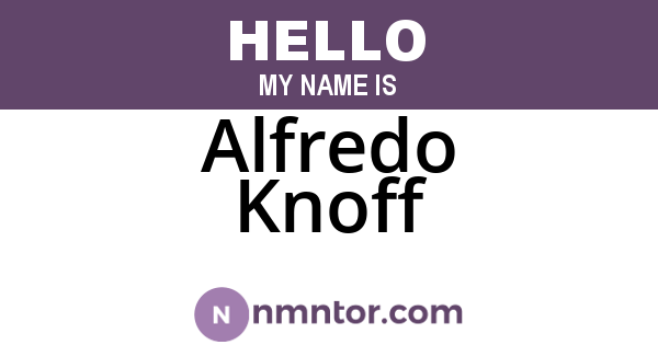 Alfredo Knoff