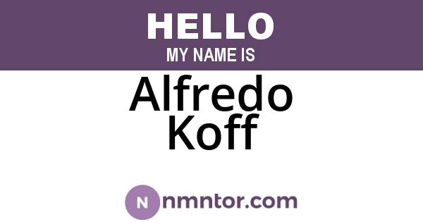 Alfredo Koff