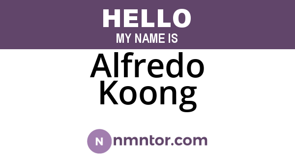 Alfredo Koong