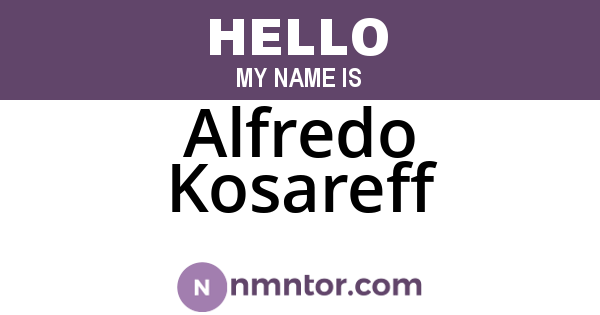Alfredo Kosareff