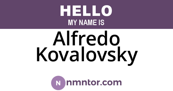 Alfredo Kovalovsky