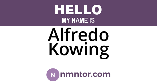 Alfredo Kowing