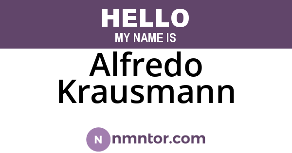 Alfredo Krausmann