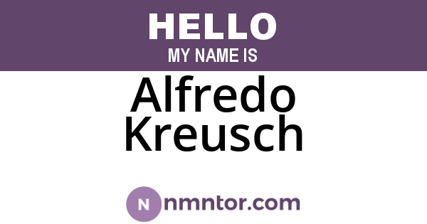 Alfredo Kreusch
