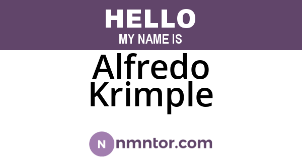 Alfredo Krimple