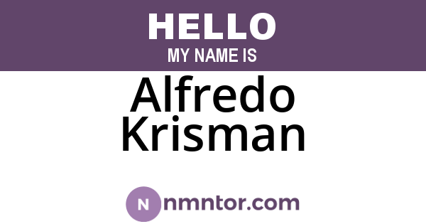Alfredo Krisman