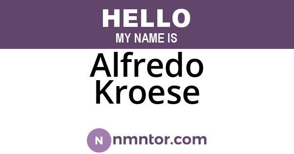 Alfredo Kroese