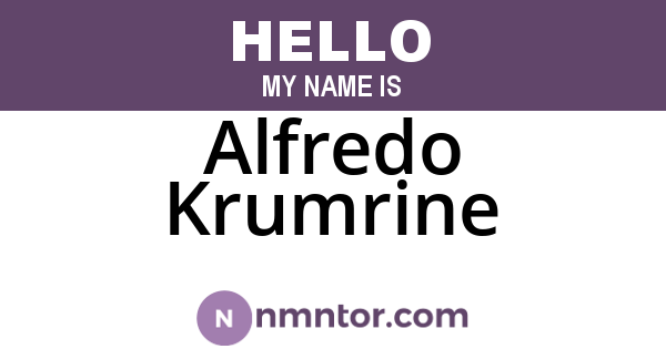 Alfredo Krumrine