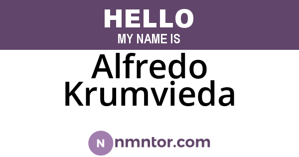 Alfredo Krumvieda
