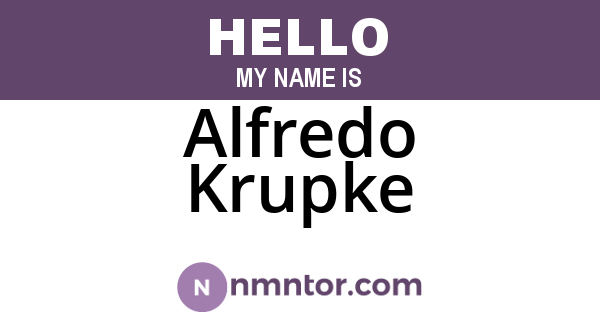 Alfredo Krupke