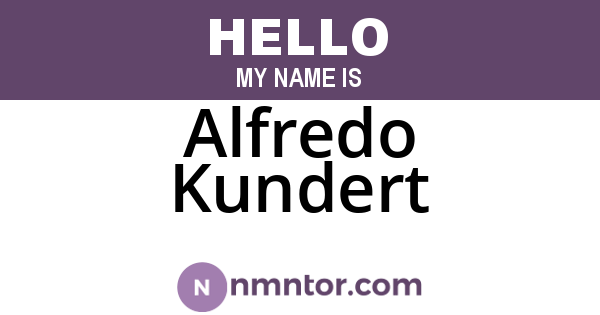 Alfredo Kundert