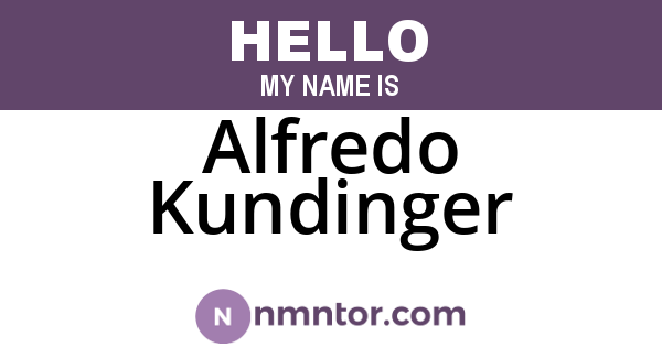 Alfredo Kundinger