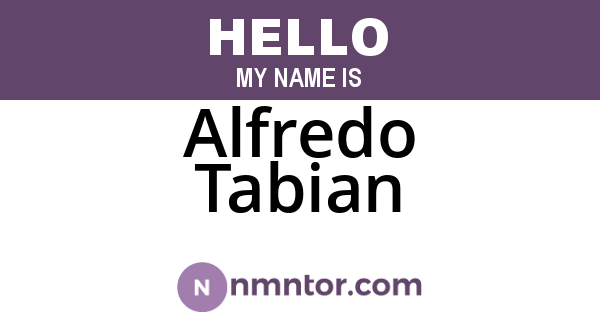 Alfredo Tabian