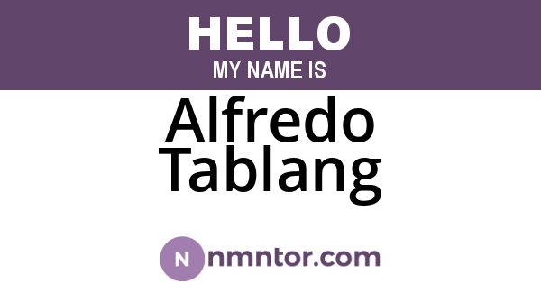 Alfredo Tablang