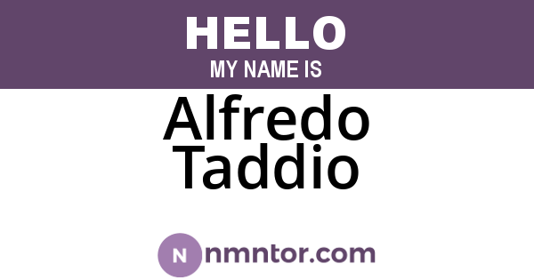 Alfredo Taddio