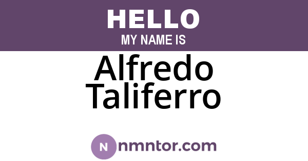 Alfredo Taliferro