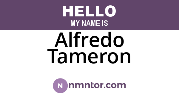 Alfredo Tameron