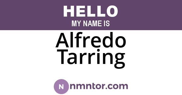Alfredo Tarring