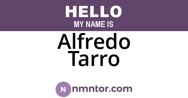 Alfredo Tarro