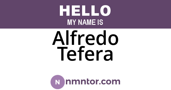 Alfredo Tefera