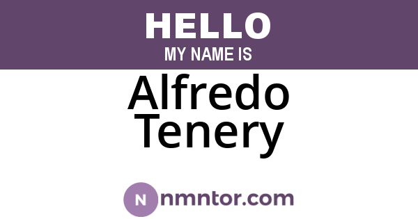 Alfredo Tenery