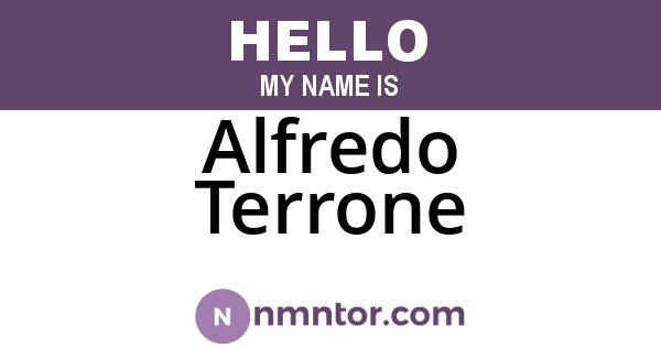 Alfredo Terrone