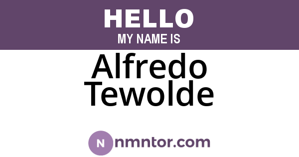 Alfredo Tewolde