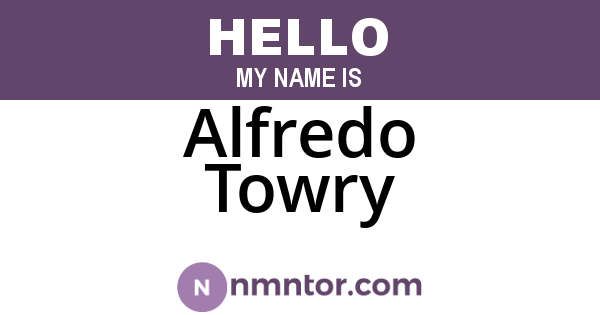 Alfredo Towry