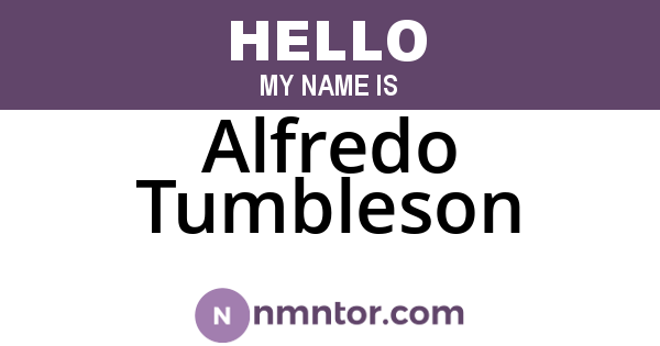 Alfredo Tumbleson