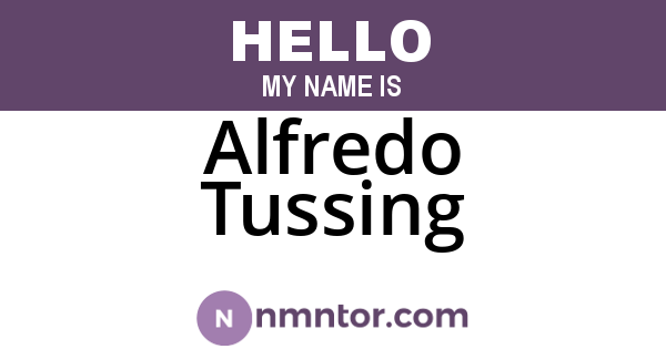 Alfredo Tussing