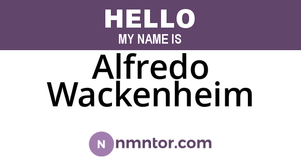 Alfredo Wackenheim