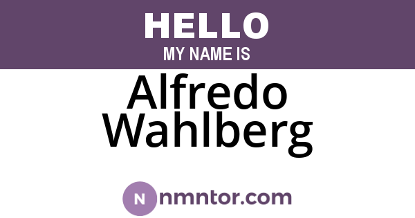 Alfredo Wahlberg