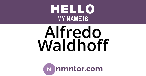 Alfredo Waldhoff