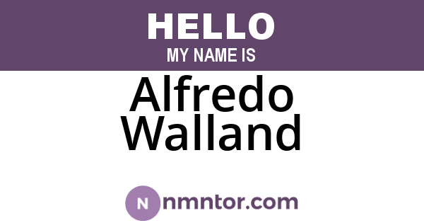 Alfredo Walland