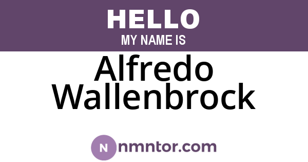 Alfredo Wallenbrock
