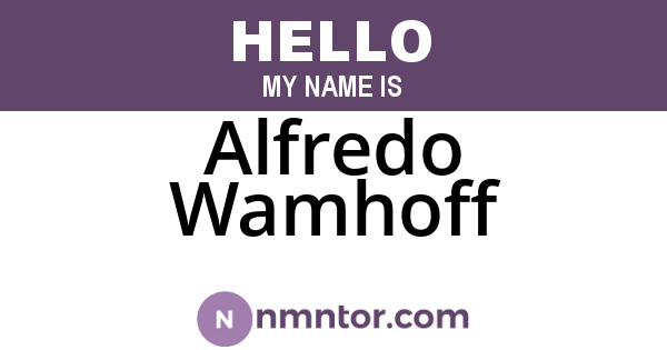 Alfredo Wamhoff
