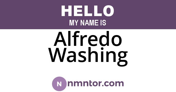 Alfredo Washing