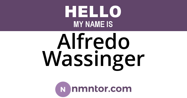 Alfredo Wassinger