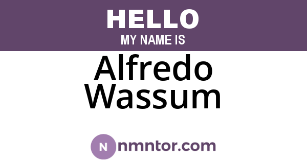 Alfredo Wassum